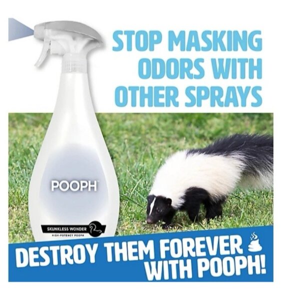 POOPH Skunkless Wonder Get Rid of Pet Skunk Smell Odor Eliminator 32 oz New Safe - Picture 7 of 10